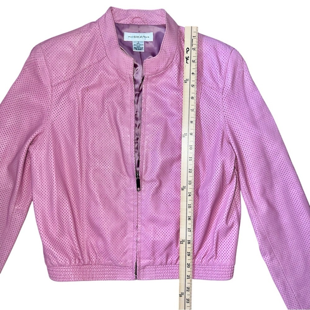 100% Lamb Skin size Large pink jacket - Picture 9 of 11